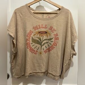 Natural Life XL Frankie Boxy Crop Tee - Positive Messages ✌️♥️